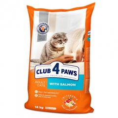 Клуб 4 лапы Premium с лососем для взрослых кошек 14 кг, 14 кг