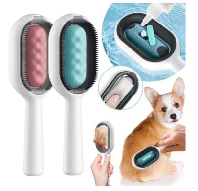 Щітка для сухого та вологово вичісування собак та котів Pet Gravity 4в1 Pet Grooming Comb з відсіком для води