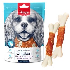 Wanpy Chicken Jerky & Calcium Bone Twists Кость с курицей и кальцием для собак