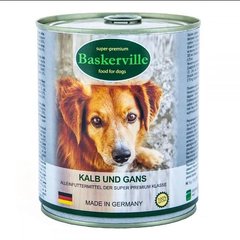 Baskerville консерви телятина з м'ясом гуся для собак, 800 г