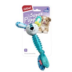 Игрушка для собак Заяц с пищалкой GiGwi Suppa Puppa, текстиль /резина, 15 см
