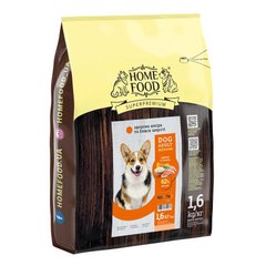 Home Food корм з лососем та індичкою для дорослих собак середніх порід, 1,6 кг