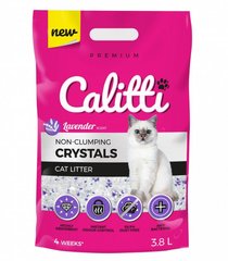 Calitti Crystals Силикагелевый наполнитель для кошачьего туалета котов и кошек с лавандой - 3,8 л