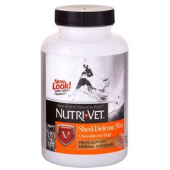 Nutri-Vet Shed Defense Max - Вітамінно-мінеральна добавка для собак "Захист Шерсті", 60 табл