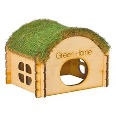 Домик для хомяка Лори “Зеленый дом” 12х10х13 см