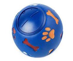 М'яч для смаколиків пластиковий кісточка з лапками 14,5 см-синій, 14,5 см