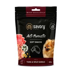 Savory Dog Anti-Parasitic Soft Snack з тунцем і диким часником для собак