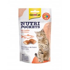 GimCat Nutri Pockets Salmon & Omega 3+6 - подушечки з лососем та жирними кислотами для котів, 60 г