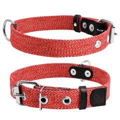Collar Нашийник брезентовий для собак, червоний, 20 мм/31-41 см