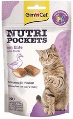 GimCat Nutri Pockets Duck & Multivitamin - подушечки з качкою та вітамінами для котів, 60 г