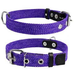 Collar Нашийник брезентовий для собак, фіолетовий, 35 мм/51-63 см
