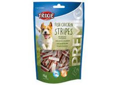 Trixie лакомство Stripes с цыпленком и Сайдой для собак 75г