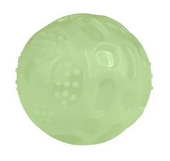 BronzeDog Мяч для жевания с пищалкой,светится в темноте-синий