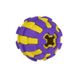 Іграшка для Собак Bronzedog Jumble Двошаровий М'яч 6,5 см Фіолетово-Жовтий