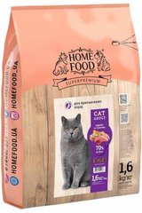 Home Food з індичкою та телятиною для котів британської породи 1.6 кг