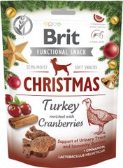 Brit Care Dog Christmas Snack Ласощі з індичкою та журавлиною для собак, 150 г