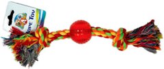 Іграшка для собак Croci Канат грейфер з м'ячиком 30.5 см Червоний, 30,5 см