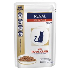 Вологий корм для котів, при захворюваннях нирок Royal Canin Renal 85 г (яловичина)