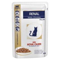 Вологий корм для котів, при захворюваннях нирок Royal Canin Renal 85 г (курка)