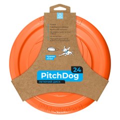 Ігрова тарілка для апортировки PitchDog, діаметр 24 см помаранчевий, 24 см, помаранчевий