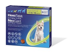 НексГард Спектра Таблетки від глистів, бліх і кліщів для собак від 7,5 до 15 кг/1 таблетка