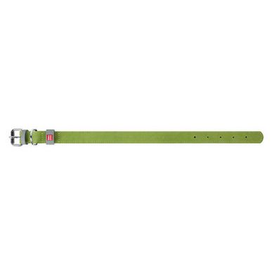 Нашийник для собак шкіряний Waudog Classic, ш 15 мм, довжина 27-36 см, зелений