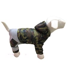 Комбинезон для собак со съемными штанами камуфляж классика 6 (цвет в ассортименте), 6, камуфляж