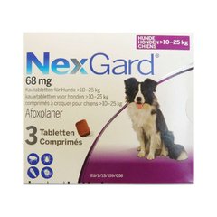 НексГард Таблетки від бліх і кліщів для собак вагою від 10 до 25 кг/1 таблетка
