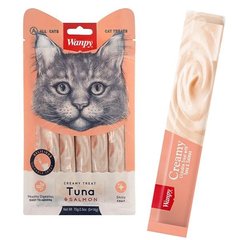 Wanpy Creamy Treat Tuna & Salmon Кремові ласощі з тунцем і лососем для котів
